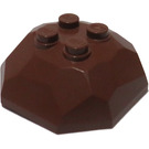 LEGO Rötlich-braun Felsen 4 x 4 x 1.3 oben (30293 / 42284)