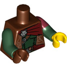 LEGO Reddish Brown Rogue with Quiver Minifig Torso (973 / 28277)