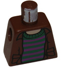 LEGO Rødbrun Ron Weasley med Brun Skjorte og Striped Sweater Torso uden arme (973)