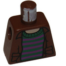 LEGO Reddish Brown Ron Weasley with Brown Shirt and Striped Jumper Torso without Arms (973)