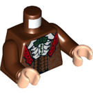 LEGO Marrón rojizo Ron Weasley con Reddish Marrón Chaqueta y Ruffle Camisa Minifigura Torso (973 / 76382)