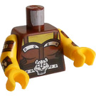 LEGO Červenohnědá Sherry Scratchen-Post Minifigurka Trup (973 / 76382)