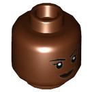 LEGO Reddish Brown Shuri Minifigure Head (Recessed Solid Stud) (3626 / 38810)