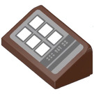 LEGO Rötlich-braun Steigung 1 x 2 (31°) mit Keypad (Recht) Aufkleber (85984)