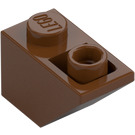 LEGO Reddish Brown Slope 1 x 2 (45°) Inverted (3665)