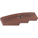 LEGO Reddish Brown Slope 1 x 4 Curved with Wooden Plank Sticker (11153)