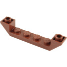 LEGO Roodachtig Bruin Helling 1 x 6 (45°) Dubbele Omgekeerd met Open Midden (52501)