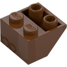 LEGO Reddish Brown Slope 2 x 2 (45°) Inverted with Hollow Tube Spacer Underneath (76959)