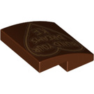 LEGO Reddish Brown Slope 2 x 2 Curved with Carved Heart and 'Build Your Dreams K.F' (15068 / 65593)