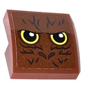 LEGO Reddish Brown Slope 2 x 2 Curved with Eyes Sticker (15068)