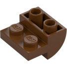 LEGO Rødbrun Skråning 2 x 2 x 1 Buet Omvendt (1750)