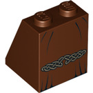 LEGO Rötlich-braun Steigung 2 x 2 x 2 (65°) mit Rope mit Unterrohr (3678 / 10043)