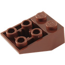 LEGO Reddish Brown Slope 2 x 3 (25°) Inverted with Connections between Studs (2752 / 3747)