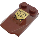 LEGO Reddish Brown Slope 2 x 3 x 0.7 Curved with Wing with Cow Horn Sticker (47456)