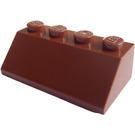 LEGO Reddish Brown Slope 2 x 4 (45°) with Smooth Surface (3037)