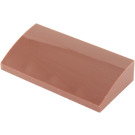 LEGO Reddish Brown Slope 2 x 4 Curved without Bottom Tubes (61068)