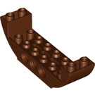 LEGO Roodachtig Bruin Helling 2 x 8 x 2 Gebogen Omgekeerd Dubbele (11301 / 28919)