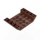 LEGO Roodachtig bruin Helling 4 x 6 (45°) Dubbele Omgekeerd met Open Midden met 3 gaten (60219)