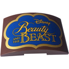 LEGO Reddish Brown Slope 4 x 6 Curved with Cut Out with 'Disney', 'Beauty and the Beast' Sticker (78522)