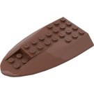 LEGO Rötlich-braun Steigung 6 x 10 mit Doppelt Bow (87615)