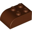 LEGO Brun rougeâtre Pente Brique 2 x 3 avec Haut incurvé (6215)