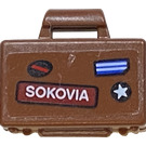 LEGO Reddish Brown Small Suitcase with SOKOVIA Sticker (4449)