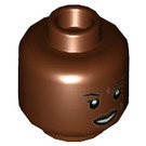 LEGO Rötlich-braun Snowtrooper mit Reddish Brown Kopf, Female Minifigure Kopf (Einbau-Vollbolzen) (3626 / 78736)