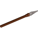LEGO Reddish Brown Spear with Flat Silver Tip (90391)