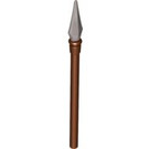 LEGO Reddish Brown Spear with Pearl Light Gray Tip (90391)