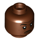 LEGO Reddish Brown Stanley Hudson Minifigure Head (Recessed Solid Stud) (3626 / 100205)