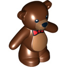 LEGO Rötlich-braun Teddy Bear mit rot Bow Tie (14572 / 98382)