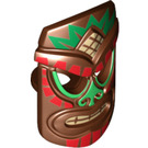 LEGO Reddish Brown Tiki Mask with Tribal Pattern (14287)