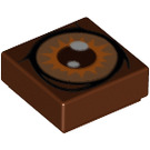 LEGO Reddish Brown Tile 1 x 1 with Eye with Groove (15269)