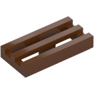 LEGO Reddish Brown Tile 1 x 2 Grille (with Bottom Groove) (2412 / 30244)