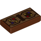 LEGO Brun rougeâtre Tuile 1 x 2 avec Albus Dumbledore Robes avec rainure (3069 / 40282)