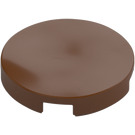 LEGO Reddish Brown Tile 2 x 2 Round with "X" Bottom (4150)