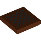 LEGO Reddish Brown Tile 2 x 2 with Black Pixel Squares with Groove (3068 / 102480)