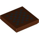 LEGO Rötlich-braun Fliese 2 x 2 mit Schwarz Pixel Squares mit Nut (3068 / 102480)
