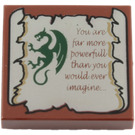 LEGO Tile 2 x 2 with Dragon Scroll with Groove (90984)