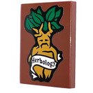 LEGO Reddish Brown Tile 2 x 3 with Herbology Sticker (26603)