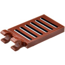 LEGO Reddish Brown Tile 2 x 3 with Horizontal Clips with with Shutter Sticker ('U' Clips) (30350)