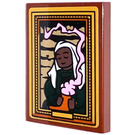 LEGO Reddish Brown Tile 2 x 3 with Picture of Witch with Pink Steam Sticker (26603)
