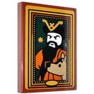 LEGO Reddish Brown Tile 2 x 3 with Picture of Wizard with a Dog Sticker (26603)