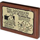 LEGO Reddish Brown Tile 2 x 3 with The Sanderson Witch Museum Sticker (26603)