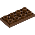 LEGO Rödaktig Brun Bricka 2 x 4 Omvänd (3395)