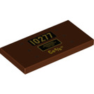 LEGO Reddish Brown Tile 2 x 4 with Number "10277" (69193 / 87079)