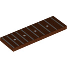 LEGO Marrone rossastro Piastrella 2 x 6 con Guitar Fretboard (Frets 14-22) (69729 / 80155)