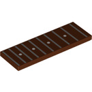 LEGO Roodachtig Bruin Tegel 2 x 6 met Guitar Fretboard (Frets 14-22) (69729 / 80155)