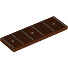 LEGO Marrone rossastro Piastrella 2 x 6 con Guitar Fretboard (Frets 5-9) (69729 / 80159)