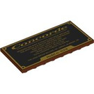 LEGO Reddish Brown Tile 4 x 8 Inverted with Concorde panel (83496 / 105188)